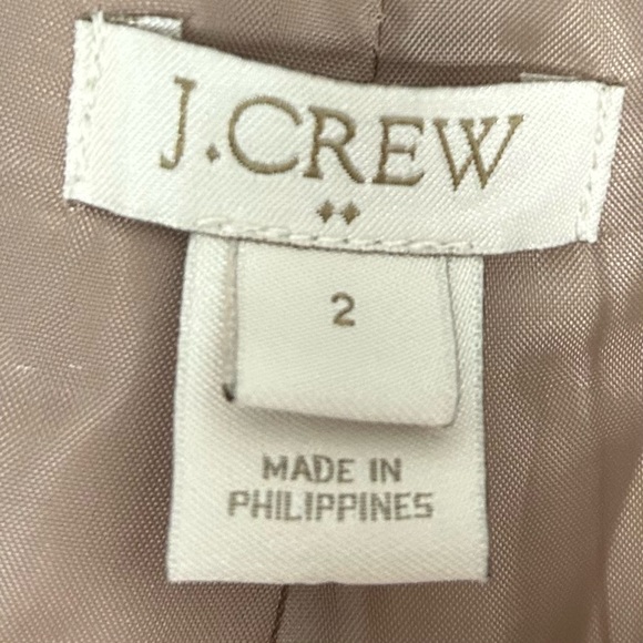 J. Crew Wool City Coat Women’s Size 2 Full Zip Mid Trench Pockets Winter Camel - Picture 8 of 9
